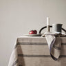 Mantel Thea de lino a rayas denim
