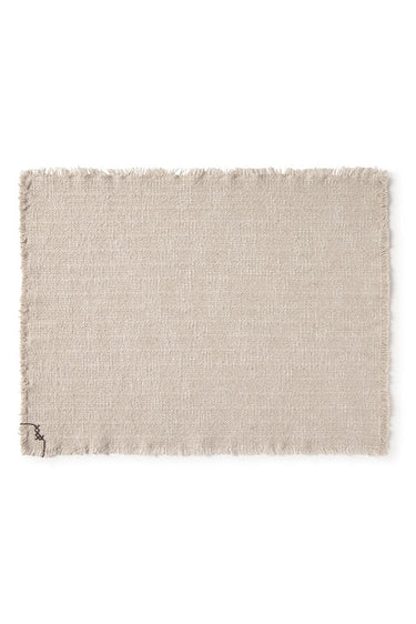 Set de dos manteles individuales de algodón natural de 38 × 50 cm