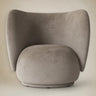 Sillón Lounge Rico de Terciopelo Desgastado color Arena
