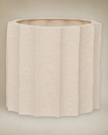 Maceta gres organica beige almendra Urban Nature Culture