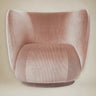 Sillón Rico Terciopelo Devoré Rosa: Diseño Escultórico Italiano, Confort y Antimanchas