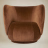 Sillón Rico de Terciopelo Devoré Óxido: Diseño Escultórico Moderno, Confort Excepcional