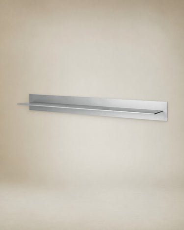 Estantería de pared Lager grande de aluminio cepillado