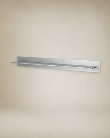 Estantería de pared Lager grande de aluminio cepillado