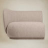 Reposabrazos Izquierdo Sofá Rico Modular Bouclé Suave Natural Diseño Curvo Ergonómico