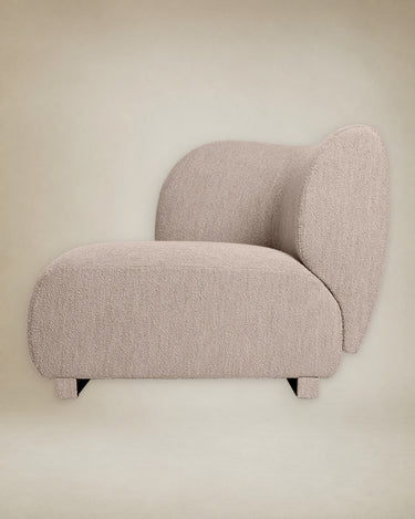 Reposabrazos Izquierdo Sofá Rico Modular Bouclé Suave Natural Diseño Curvo Ergonómico