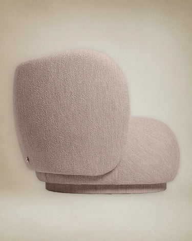 Reposabrazos Izquierdo Sofá Rico Modular Bouclé Suave Natural Diseño Curvo Ergonómico