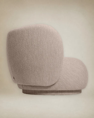 Reposabrazos Izquierdo Sofá Rico Modular Bouclé Suave Natural Diseño Curvo Ergonómico
