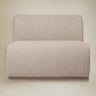 Sofá Modular Rico Central Bouclé Suave Natural Curvo Diseño Elegante Confortable