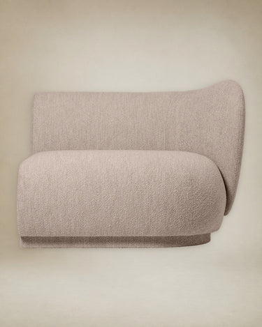 Reposabrazos Derecho Sofá Modular Rico Bouclé Suave Natural Diseño Elegante Confort Superior