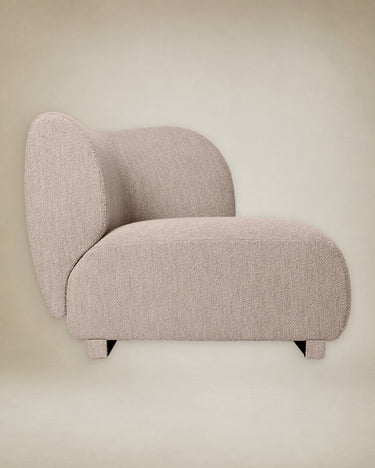 Reposabrazos Derecho Sofá Modular Rico Bouclé Suave Natural Diseño Elegante Confort Superior