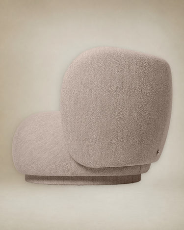 Reposabrazos Derecho Sofá Modular Rico Bouclé Suave Natural Diseño Elegante Confort Superior