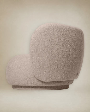 Reposabrazos Derecho Sofá Modular Rico Bouclé Suave Natural Diseño Elegante Confort Superior