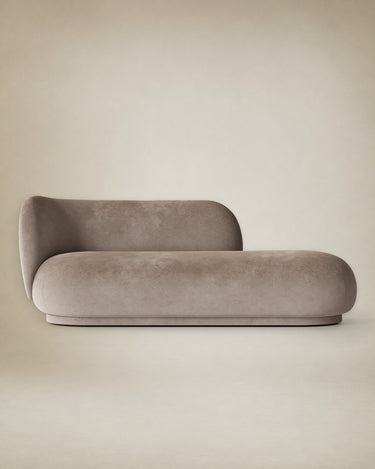 Diván Rico izquierdo de terciopelo beige 203 cm en Matuta Home - imagen 1