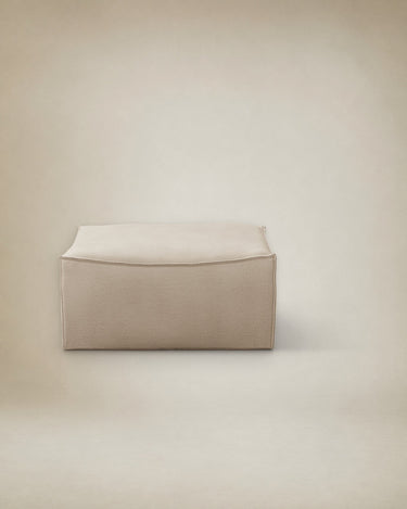 Puf cuadrado Catena S500 de lino natural 95 cm en Matuta Home - imagen 1