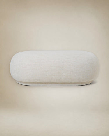 Otomana Rico de bouclé blanco roto en Matuta Home - imagen 1