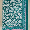 Pareo de algodón voile con block print esmeralda Bonheur du Jour