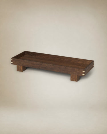 Bandeja de madera natural para decoración