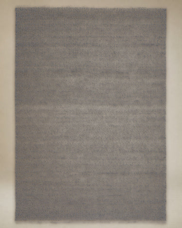 Alfombra de lana jaspeada gris con mezcla de fibras de ceniza Ash Melange Linie Design vista completa