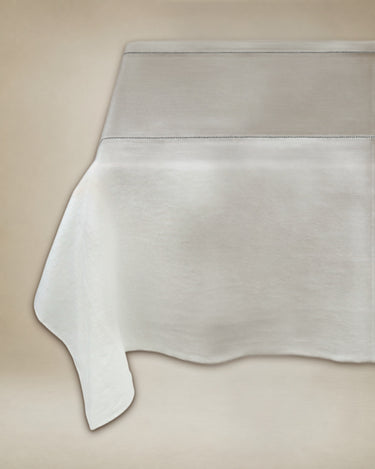 Mantel Noé de lino Caravane color nieve