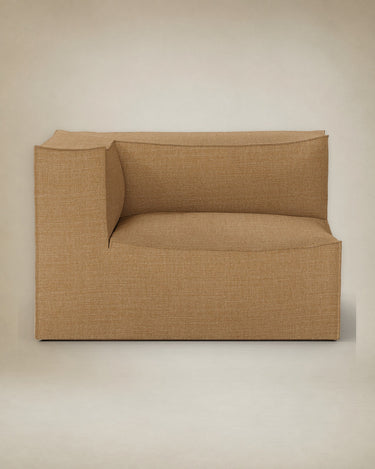 Sofá diseño modular con brazo izquierdo mostaza Catena S400