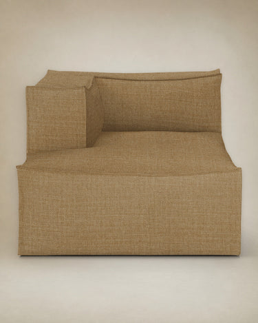 Chaise longue modular Catena S600 mostaza módulo izquierdo