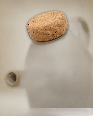 Botella aceitera blanca para cocina y mesa