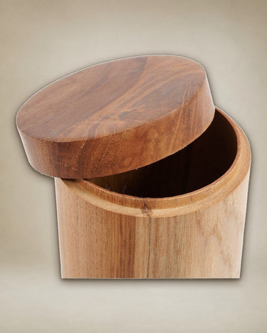 Bote decorativo grande de madera natural Bazar Bizar