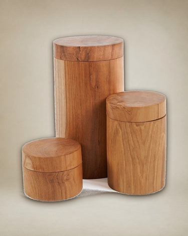 Bote de madera con tapa Bazar Bizar para decoración