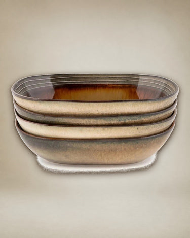 Set de bowls ovalados Comporta Bazar Bizar acabado artesanal