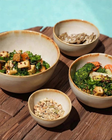 Small Portuguese Ceramic Sauce Bowls — Set of 6 by Bazar Bizar in white for sauce
