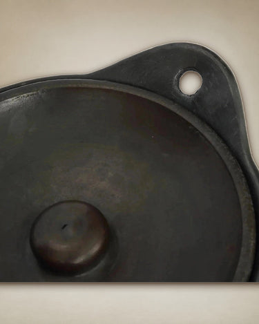Textura de olla negra quemada