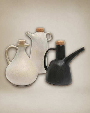 Olive oil dispenser by Bazar Bizar in white for olive oil