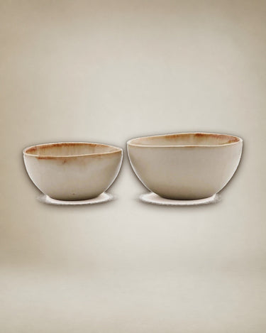 Portuguese Ceramic Medium Bowls — Set of 6 by Bazar Bizar, natural finish
