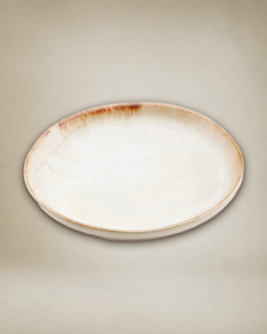 White Portuguese ceramic dessert plates — Set of 6 by Bazar Bizar, detail view