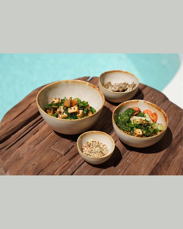 Small Portuguese ceramic bowls — Set of 6 by Bazar Bizar in white