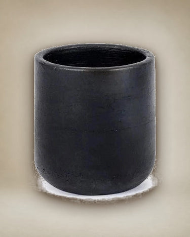 Burnt black ceramic cup by Bazar Bizar, handcrafted