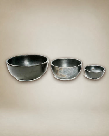 Bowl de cerámica negra acabado artesanal