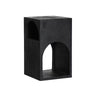 Mesa auxiliar alta de madera de mango negra de Kodu Home Design