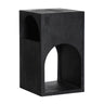 Mesa auxiliar alta de madera de mango negra de Kodu Home Design