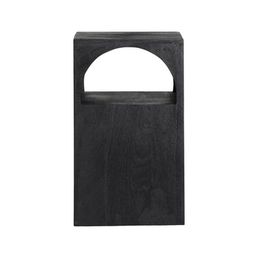 Mesas auxiliares de madera de mango en negro para interior