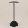 Mesa auxiliar baja de aluminio negro con base curva, Urban Nature Culture