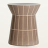 Mesa auxiliar de cerámica marrón brillante de Kodu Home Design