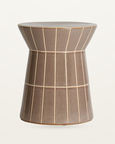 Mesa auxiliar de cerámica marrón brillante de Kodu Home Design
