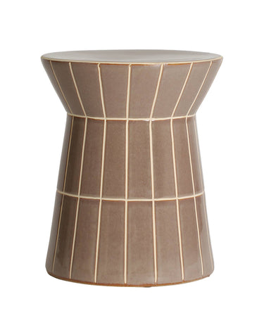 Mesa auxiliar de cerámica marrón brillante de Kodu Home Design