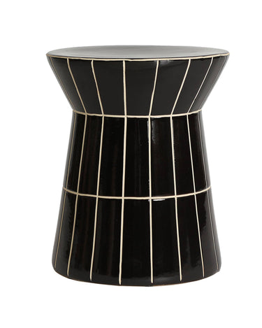 Mesa auxiliar de cerámica negra brillante de Kodu Home Design