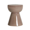 Mesa auxiliar compacta de cerámica marrón brillante de Kodu Home Design