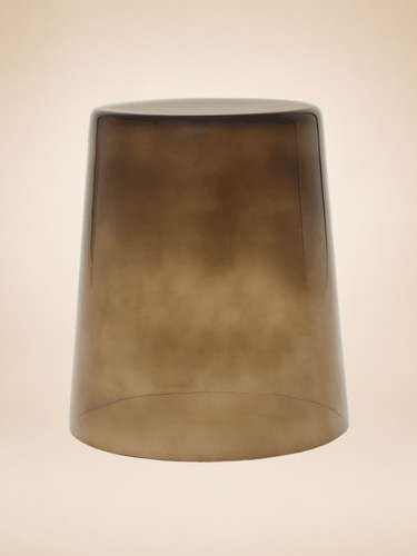 Mesa auxiliar cónica de vidrio reciclado marrón de Urban Nature Culture