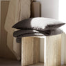 Another view of the Tine K Home travertine cube side table