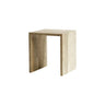 Mesa auxiliar cubo de travertino de Tine K Home